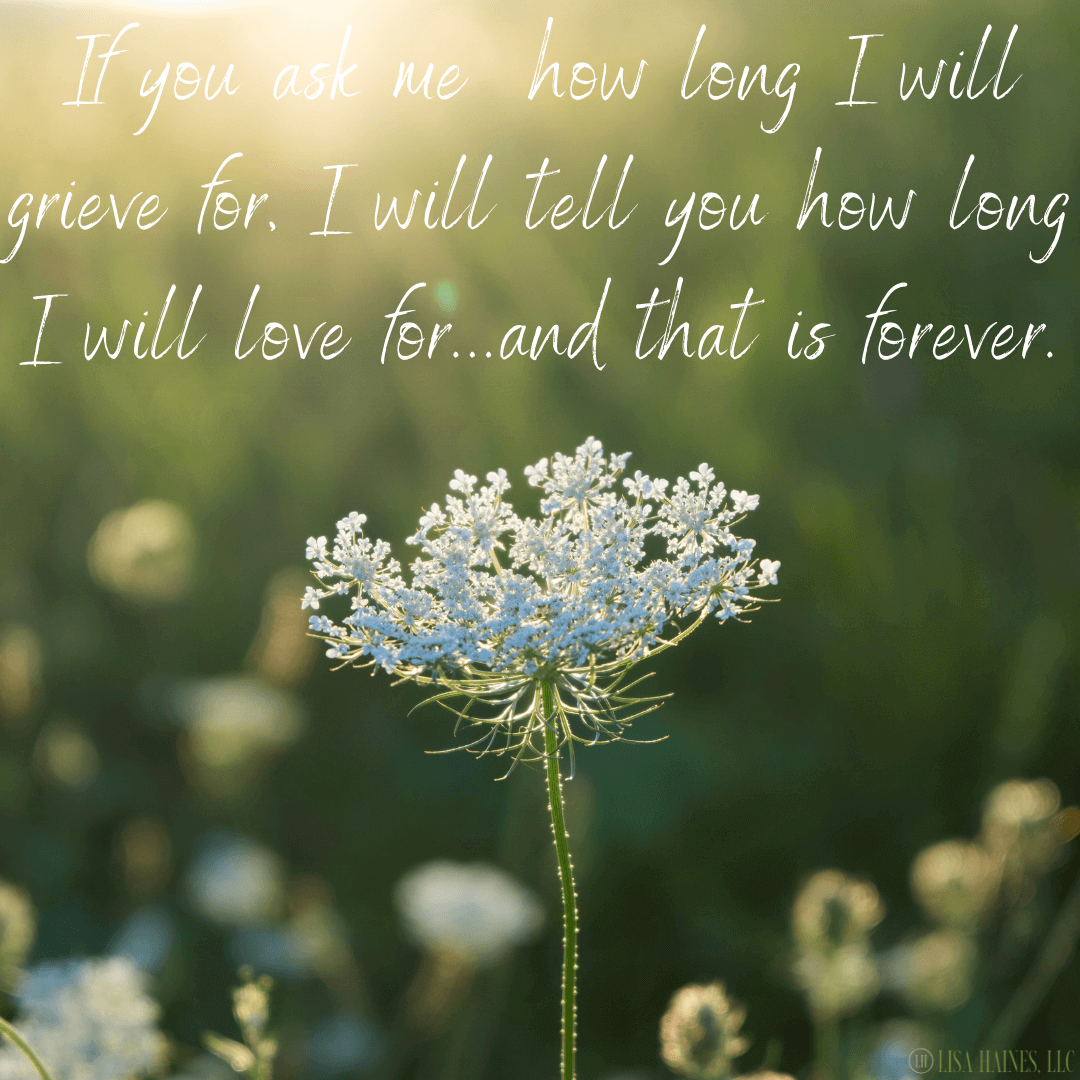 How long i will griever for, how long i will love for.