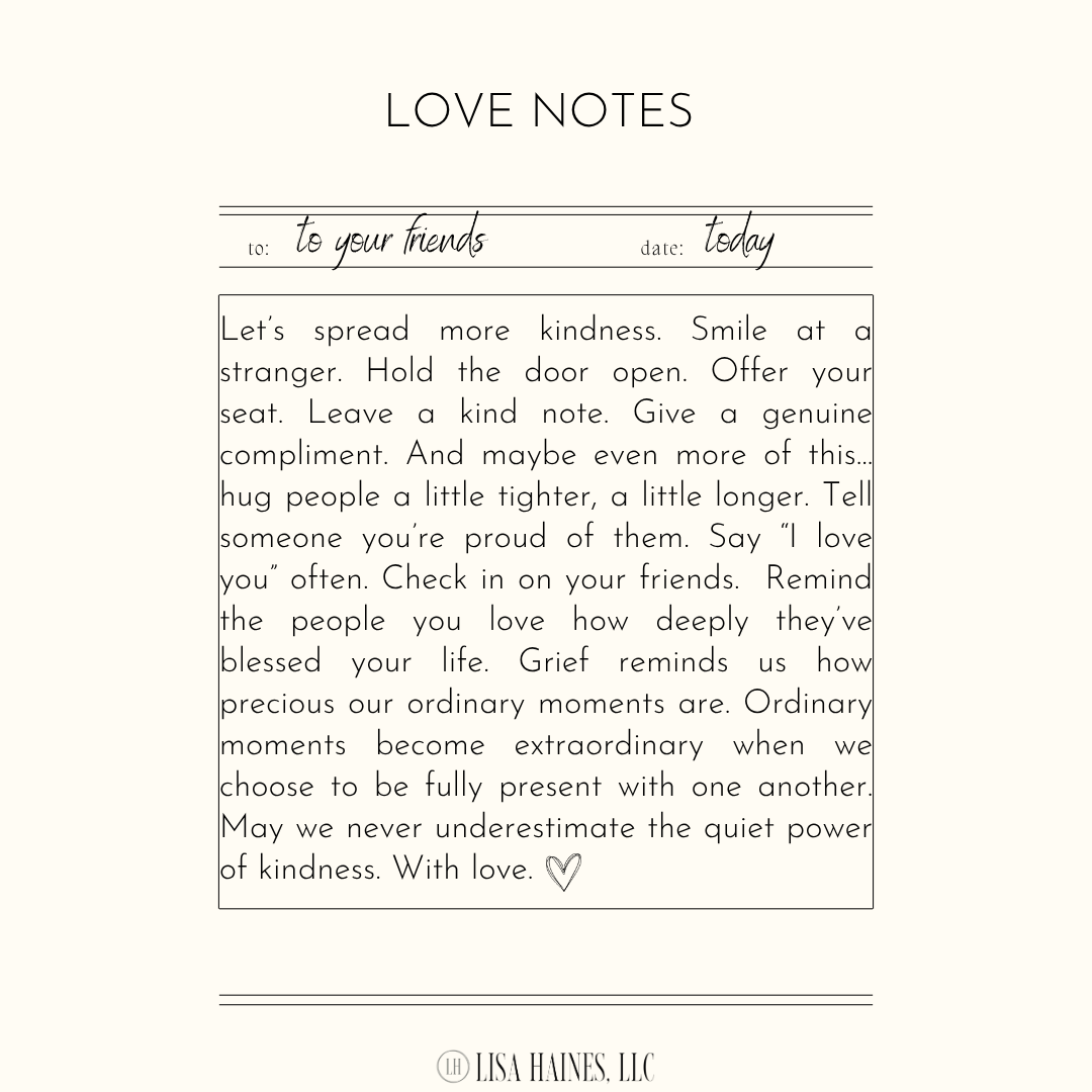 LOVE NOTES to your friends 79