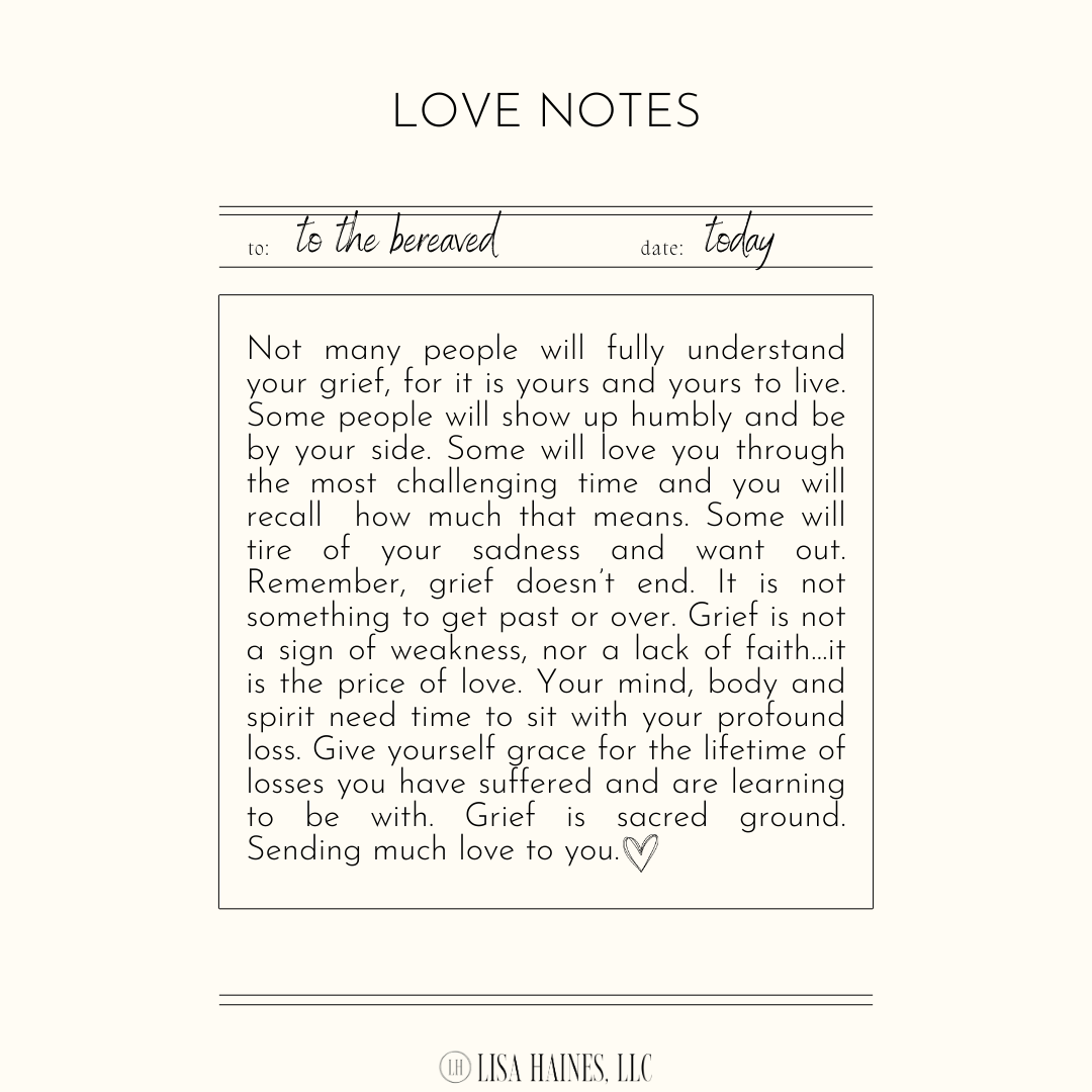 Love Notes to the Bereaved
