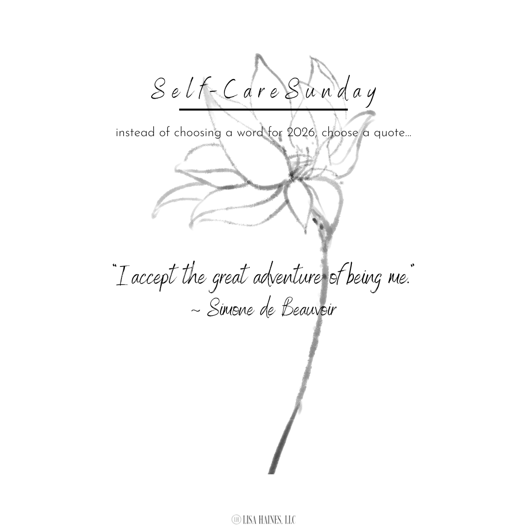 Self-Care Sunday Simone de Beauvoir Quote